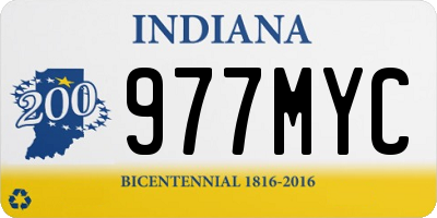 IN license plate 977MYC