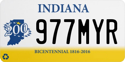 IN license plate 977MYR