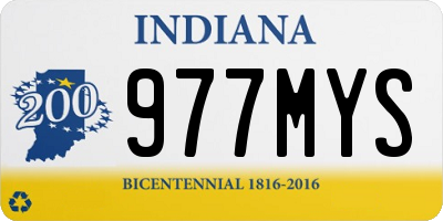 IN license plate 977MYS