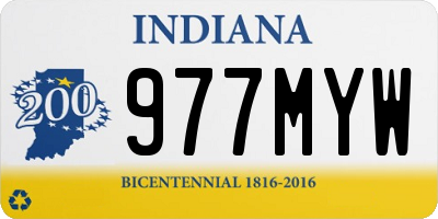 IN license plate 977MYW