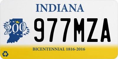IN license plate 977MZA