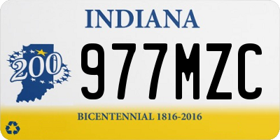 IN license plate 977MZC