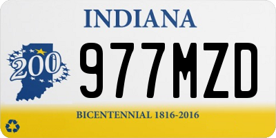 IN license plate 977MZD