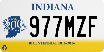 IN license plate 977MZF