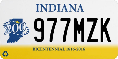 IN license plate 977MZK