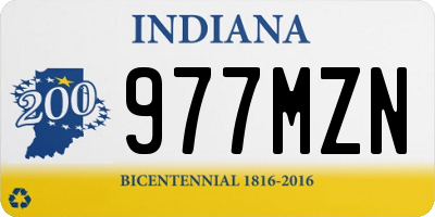 IN license plate 977MZN