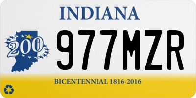 IN license plate 977MZR