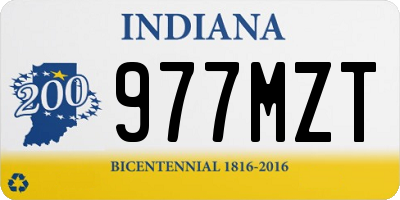 IN license plate 977MZT