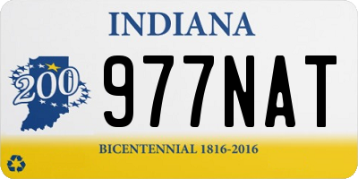 IN license plate 977NAT