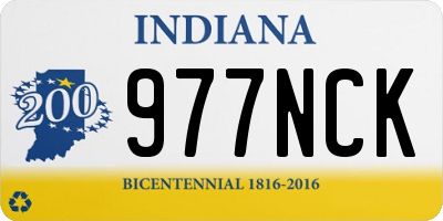 IN license plate 977NCK