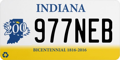 IN license plate 977NEB