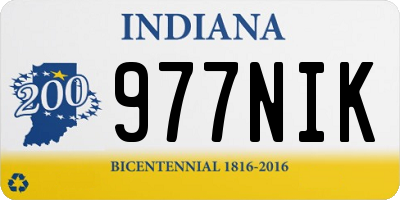 IN license plate 977NIK