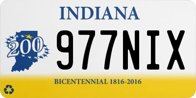 IN license plate 977NIX