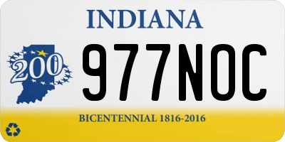 IN license plate 977NOC