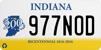 IN license plate 977NOD