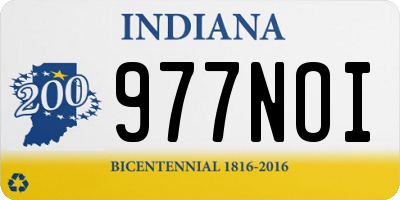 IN license plate 977NOI