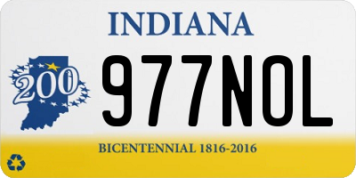 IN license plate 977NOL