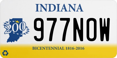 IN license plate 977NOW