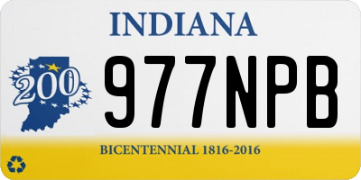 IN license plate 977NPB