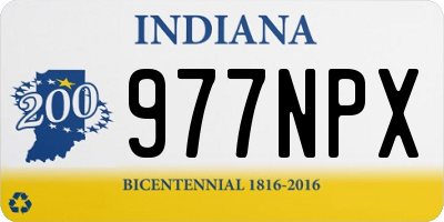 IN license plate 977NPX