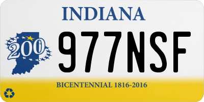 IN license plate 977NSF