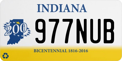 IN license plate 977NUB