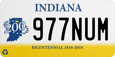 IN license plate 977NUM