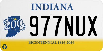 IN license plate 977NUX