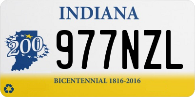 IN license plate 977NZL
