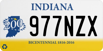 IN license plate 977NZX
