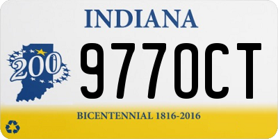 IN license plate 977OCT