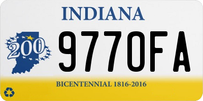 IN license plate 977OFA