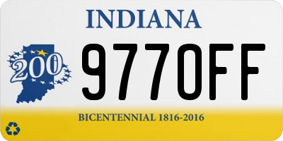 IN license plate 977OFF