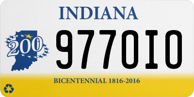 IN license plate 977OIO