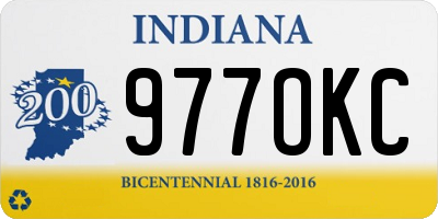 IN license plate 977OKC