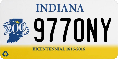IN license plate 977ONY