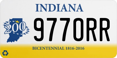 IN license plate 977ORR