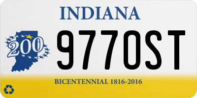IN license plate 977OST
