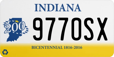 IN license plate 977OSX