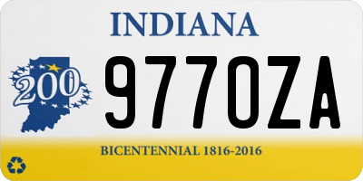IN license plate 977OZA