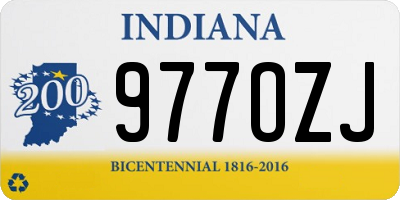 IN license plate 977OZJ