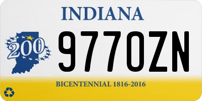 IN license plate 977OZN