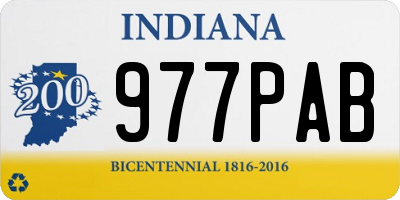 IN license plate 977PAB
