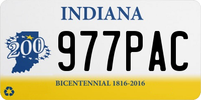 IN license plate 977PAC