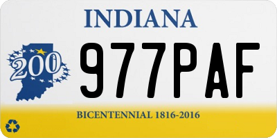 IN license plate 977PAF