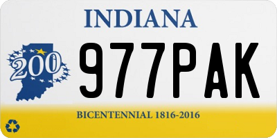 IN license plate 977PAK