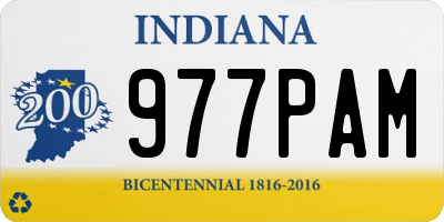 IN license plate 977PAM