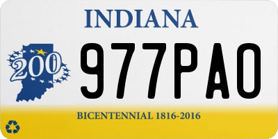 IN license plate 977PAO