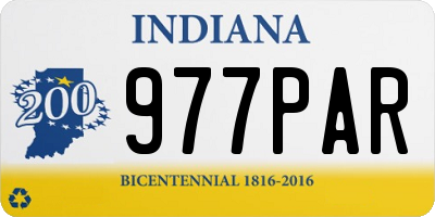 IN license plate 977PAR