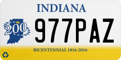 IN license plate 977PAZ